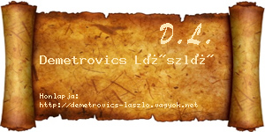 Demetrovics László névjegykártya