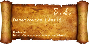 Demetrovics László névjegykártya